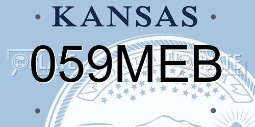 059MEB Kansas License Plate