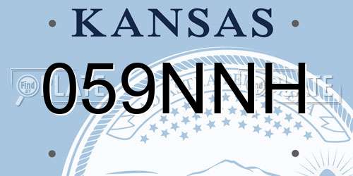 059NNH Kansas License Plate