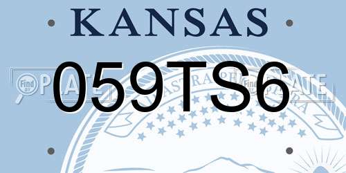 059TS6 Kansas License Plate