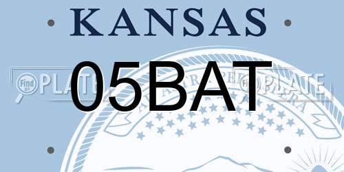 05BAT Kansas License Plate