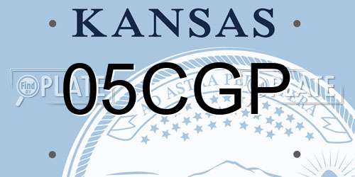 05CGP Kansas License Plate
