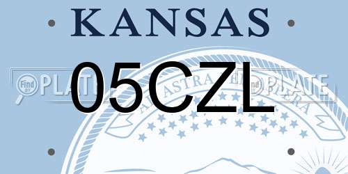 05CZL Kansas License Plate