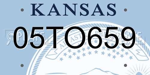 05TO659 Kansas License Plate