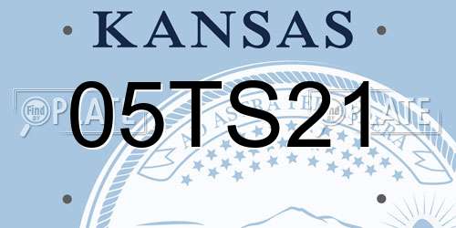 05TS21 Kansas License Plate