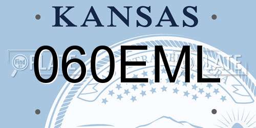 060EML Kansas License Plate