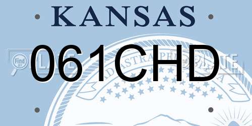 061CHD Kansas License Plate