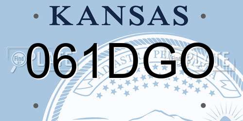061DGO Kansas License Plate