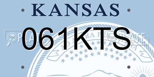 061KTS Kansas License Plate