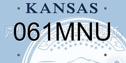 061MNU Kansas License Plate