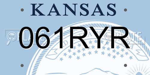 061RYR Kansas License Plate