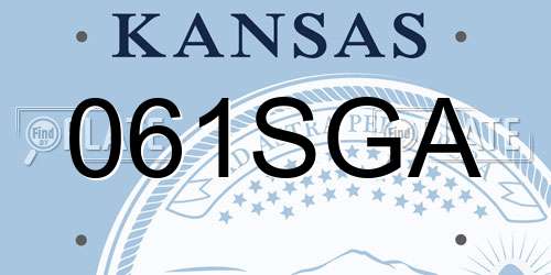 061SGA Kansas License Plate