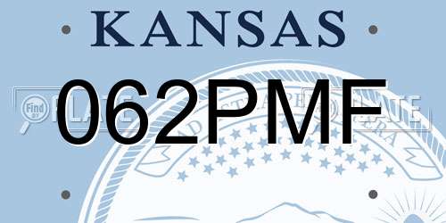 062PMF Kansas License Plate