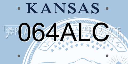 064ALC Kansas License Plate