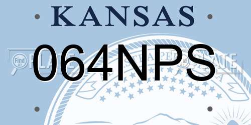 064NPS Kansas License Plate