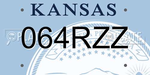 064RZZ Kansas License Plate