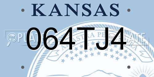 064TJ4 Kansas License Plate