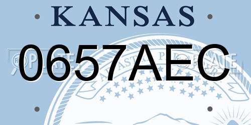 0657AEC Kansas License Plate