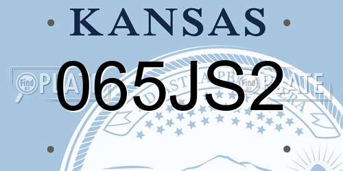 065JS2 Kansas License Plate