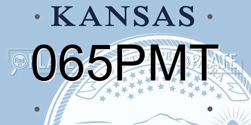 065PMT Kansas License Plate