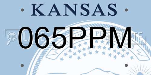 065PPM Kansas License Plate