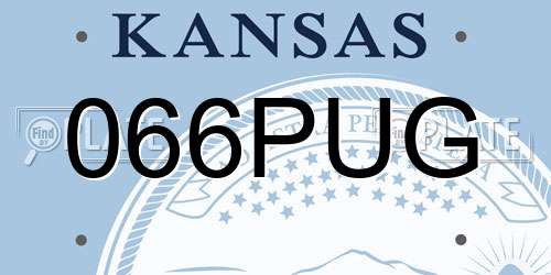 066PUG Kansas License Plate