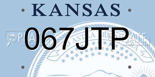 067JTP Kansas License Plate