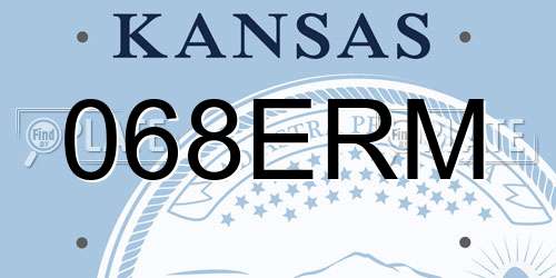 068ERM Kansas License Plate
