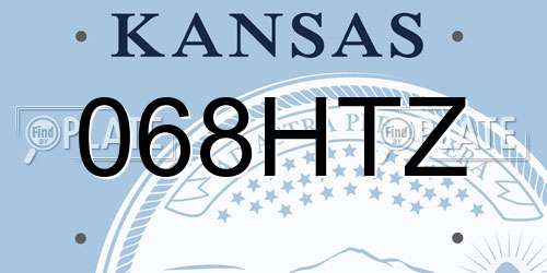068HTZ Kansas License Plate