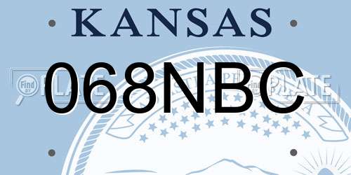 068NBC Kansas License Plate