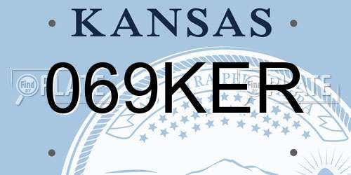 069KER Kansas License Plate
