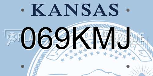 069KMJ Kansas License Plate
