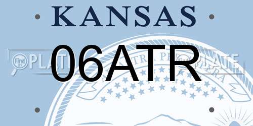 06ATR Kansas License Plate
