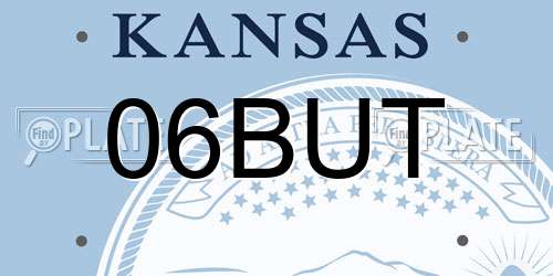 06BUT Kansas License Plate