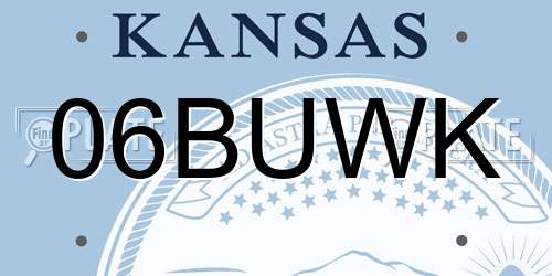 06BUWK Kansas License Plate