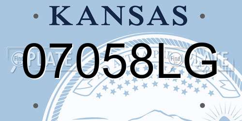 07058LG Kansas License Plate