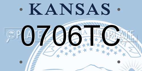 0706TC Kansas License Plate