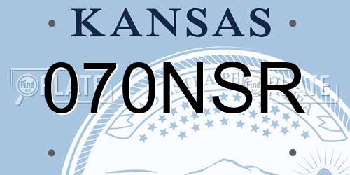 070NSR Kansas License Plate