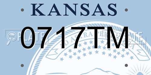 0717TM Kansas License Plate