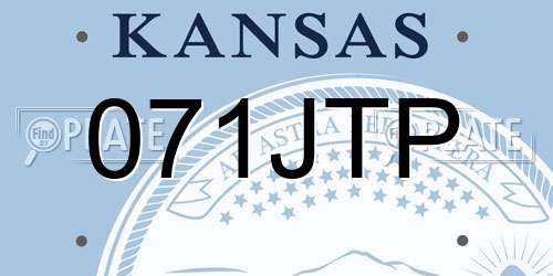 071JTP Kansas License Plate