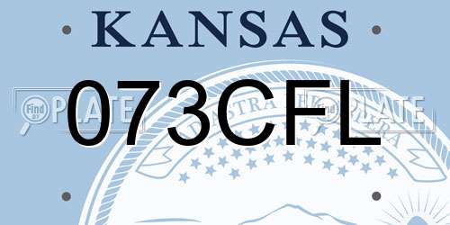 073CFL Kansas License Plate