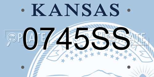 0745SS Kansas License Plate