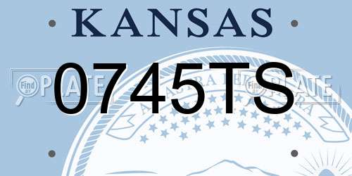 0745TS Kansas License Plate