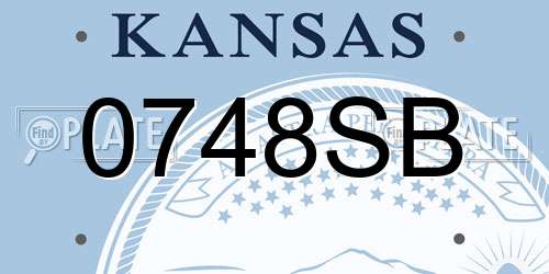 0748SB Kansas License Plate