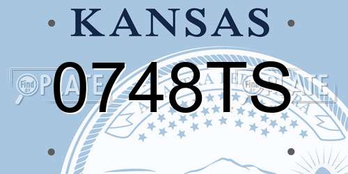 0748TS Kansas License Plate