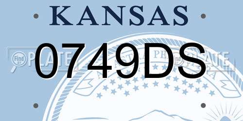 0749DS Kansas License Plate
