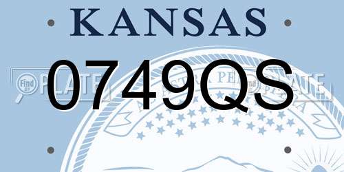 0749QS Kansas License Plate