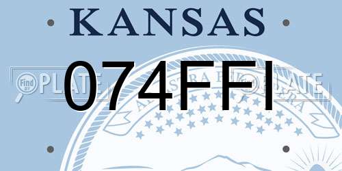 074FFI Kansas License Plate