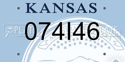 074I46 Kansas License Plate