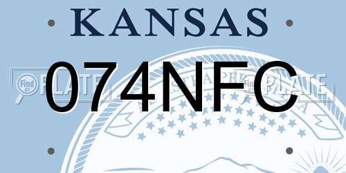 074NFC Kansas License Plate