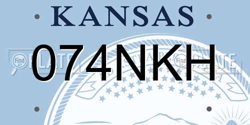 074NKH Kansas License Plate